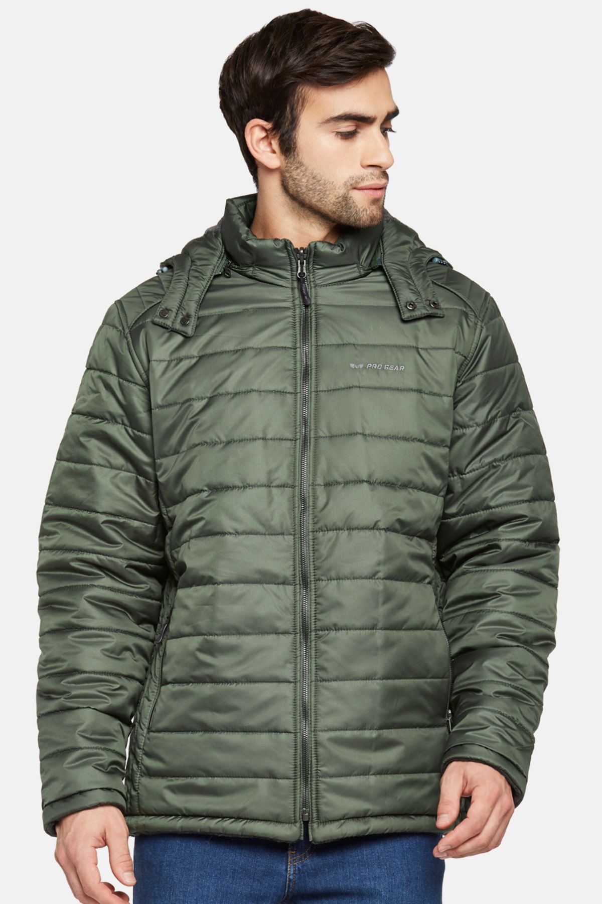 Olive Lightweight Packable Puffer Jacket | Men 